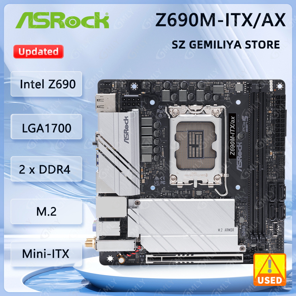เมนบอร์ด ASROCK Z690M-ITX/ax M - Lga1700 Itx Motherboard Ddr5 บทวิจารณ์และราคา